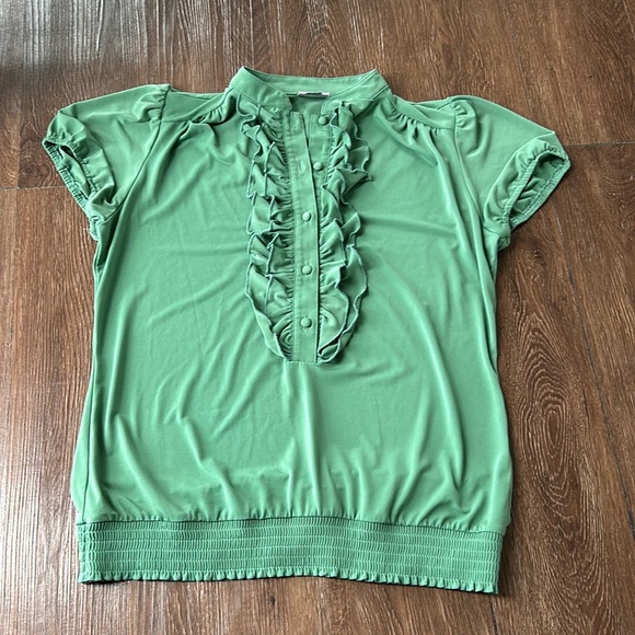 Worthinkgton stretch green women blouse size M - Picture 1 of 3